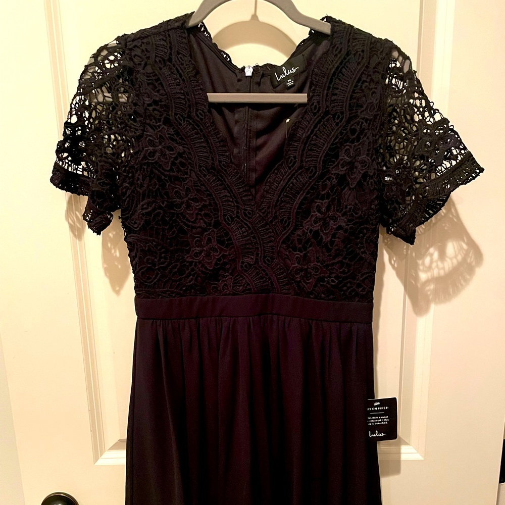 Lulu’s black cocktail dress